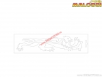 Sticker (decal) "Malossi Lion" 23cm / right - white - Malossi