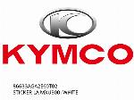STICKER LA MXU300I WHITE - 86633AGA2E60T02 - Kymco