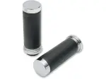 Strukturierte schwarze Gummigriffe - Schwarz, Chrom - 06300948