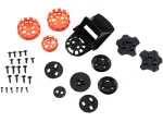 Supertech M8/Supertech M10 Helmet Visor Connector Set - Black, Orange - Adult - One Size - 01331198