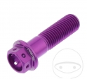 Surub cap hexagonal Pro Bolt M10 x 1.25 x 35 mm aluminiu Racing violet - JM