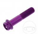 Surub cap hexagonal Pro Bolt M10 x 1.25 x 45 mm aluminiu Racing violet - JM