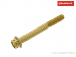 Surub cap hexagonal Pro Bolt M6 x 1.00 x 50 mm aluminiu Racing auriu - JM