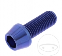 Surub cap rotund conic Pro Bolt M10 x 1.25 x 25 mm inox A4 albastru - JM