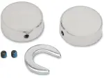 Swingarm Pivot Bolt Covers - Chrome - 13030025