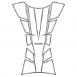 Tankaufkleber moto Sheer Arrow (Silber) - Oxford