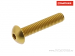 Tapa de tornillo bomba M6 x 1.00 x 30 mm de aluminio dorado - JM