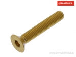 Tapa de tornillo con cabeza avellanada Pro Bolt M5 x 0.80 x 35 mm de aluminio dorado - JM