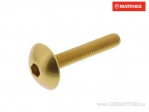 Tapa de tornillo Pro Bolt M5 x 0.80 x 30 mm de aluminio dorado - JM