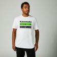 TEE-SHIRT PREMIUM À RAYURES KAWASAKI BLANC: Taille - L