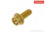 Tornillo de cabeza hexagonal Pro Bolt M5 x 0.80 x 12 mm de aluminio Racing dorado - JM