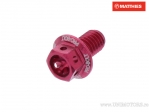 Tornillo de cabeza hexagonal Pro Bolt M6 x 1.00 x 10 mm aluminio Racing rojo - JM