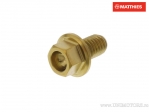 Tornillo de cabeza hexagonal Pro Bolt M6 x 1.00 x 10 mm de acero inoxidable A4 dorado - JM