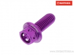 Tornillo de cabeza hexagonal Pro Bolt M6 x 1.00 x 15 mm de aluminio violeta de carreras - JM