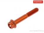 Tornillo de cabeza hexagonal Pro Bolt M6 x 1.00 x 40 mm aluminio Racing naranja - JM
