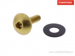 Tornillo de tapa de perno Pro Bolt M4 x 0.70 x 15 mm de aluminio dorado - JM