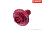 Tornillo de tapa hexagonal Pro Bolt M6 x 1.00 x 12 mm aluminio Racing rojo - JM