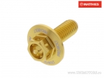 Tornillo de tapa hexagonal Pro Bolt M6 x 1.00 x 16 mm de aluminio Racing dorado - JM