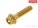 Tornillo de tapa hexagonal Pro Bolt M6 x 1.00 x 25 mm aluminio Racing dorado - JM
