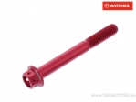 Tornillo de tapa hexagonal Pro Bolt M6 x 1.00 x 50 mm aluminio Racing rojo - JM