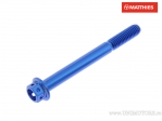 Tornillo de tapa hexagonal Pro Bolt M6 x 1.00 x 60 mm de aluminio Racing azul - JM