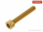 Tornillo de tapa redonda Pro Bolt M5 x 0.80 x 30 mm de aluminio dorado - JM