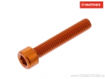 Tornillo de tapa redonda Pro Bolt M6 x 1.00 x 35 mm aluminio naranja - JM