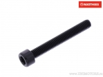 Tornillo de tapa redonda Pro Bolt M6 x 1.00 x 45 mm aluminio negro - JM
