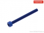 Tornillo de tapa redonda Pro Bolt M6 x 1.00 x 55 mm aluminio azul - JM