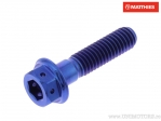Tornillo hexagonal doble Pro Bolt M6 x 1.00 x 25 mm titan Racing azul - JM