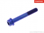 Tornillo hexagonal doble Pro Bolt M8 x 1.25 x 55 mm titanio Racing azul - JM