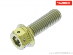 Tornillo hexagonal dual Pro Bolt M8 x 1.25 x 25 mm titan Racing dorado - JM