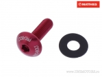 Tornillo tapa Pro Bolt M5 x 0.80 x 16 mm aluminio rojo - JM