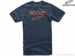 Tricou casual Ride 2.0 Tee (bleumarin/portocaliu) - Alpinestars