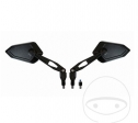 Universal black mirror set M8 mm with handlebar mounting - JM