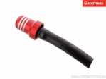 Válvula de tampa de reservatório de alumínio cor vermelha comprimento: 60mm / diâmetro interno: 5mm - JM