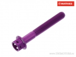 Vis de bouchon hexagonal Pro Bolt M5 x 0,80 x 35 mm aluminium violet de course - JM