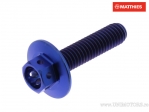 Vis de bouchon hexagonal Pro Bolt M6 x 1.00 x 25 mm en titane bleu de course - JM