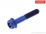 Vis hexagonale double Pro Bolt M6 x 1.00 x 32 mm titane Racing bleu - JM