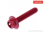 Vite a testa esagonale Pro Bolt M5 x 0,80 x 25 mm alluminio Racing rosso - JM