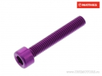 Vite tappo rotondo Pro Bolt M5 x 0,80 x 30 mm alluminio viola - JM