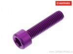Vite tappo rotondo Pro Bolt M6 x 1.00 x 25 mm alluminio viola - JM