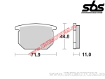 Voorremblokken - SBS 534HF (keramisch) - (SBS)