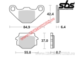 Voorremblokken - SBS 541HF (keramisch) - (SBS)