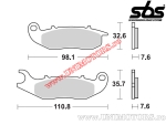 Voorremblokken - SBS 859HF (keramisch) - (SBS)