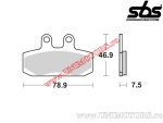 Vordere Bremsbeläge - SBS 124HF (Keramik) - (SBS)