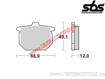 Vordere Bremsbeläge - SBS 508HF (Keramik) - (SBS)