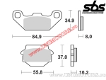 Vordere Bremsbeläge - SBS 591SI (metallisch / gesintert) - (SBS)