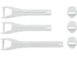 Youth Blitz XR Boots Strap Kit - Black, White - Youth - 34301046